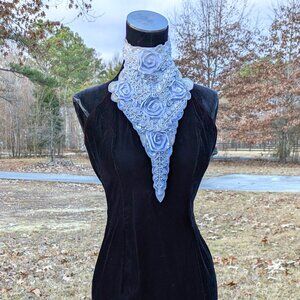 TOTAL STUNNER Vintage 90s Jessica McClintok for Dillard's Choker Cocktail Dress